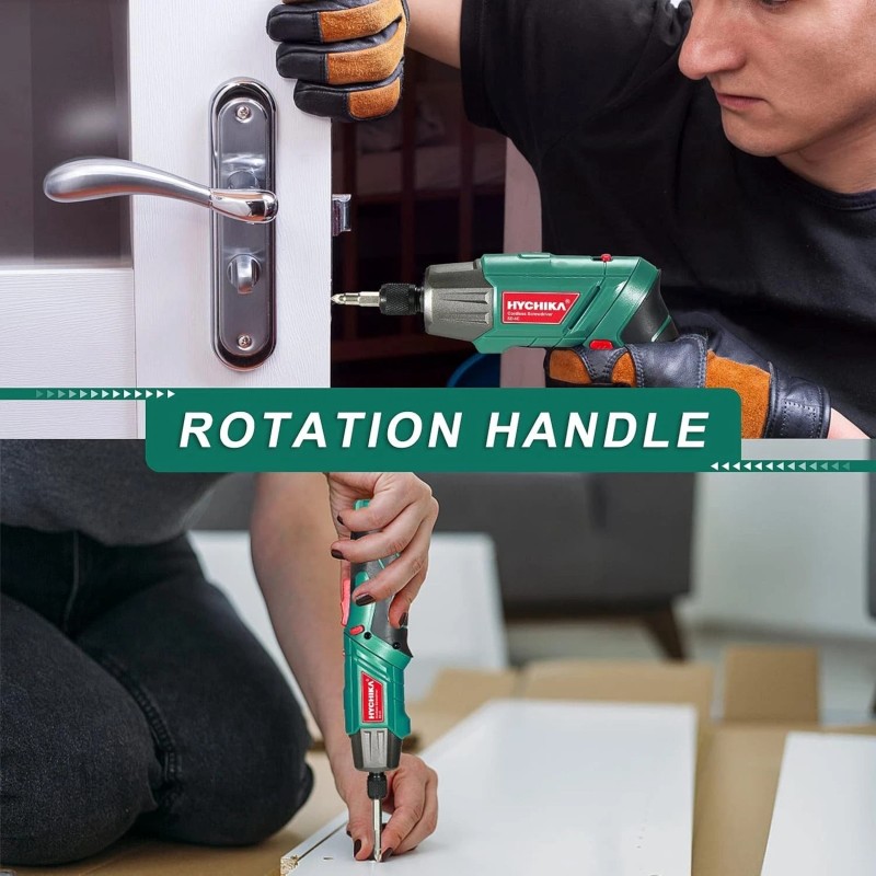 Hychika Cordless Screwdriver HYCHIKA 4V 2.0Ah Rechargeable Screw Gun w/