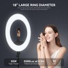 18 Inch Ring Light Kit, 55W Dimmable LED Light, Tripod