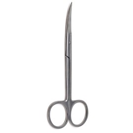 Iris Micro Dissecting Scissors 4.5" Curved Fine Point - Perfect for Doctors, Nurses, EMS, Students, Education & Training and More (Silver)