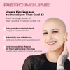 PIERCINGLINE Titanium Screw Attachment with Male Thread 0.9 mm |
