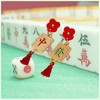 Shandini Mini Mahjong Earrings, China Coordination, Mahjong, Binaural, Drop Earrings,