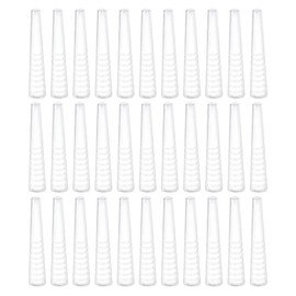 Lurrose 50 pinzas de silicona para injertos de pestañas transparentes para pinzas