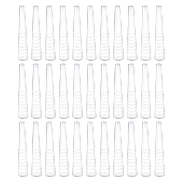 Lurrose 50 pinzas de silicona para injertos de pestañas transparentes