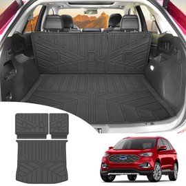 JTYZSM Trunk Mat & Backrest Mat for 2015-2024 Ford Edge Cargo Mats All Weather Rear Seat Back Cargo Liners for 2015-2024 Ford Edge 5-Seater Accessories