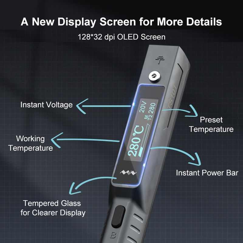 Mini Intelligent Soldering Station Portable Soldering Iron Two Power Supplying