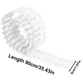 4pcs Mini White Picket Fence Border, 35.43in Wooden Small Fairy Garden Trim Fence Decorative Ornaments Accessories for Micro Landscape Dollhouse Crafts Diorama Projects & Plant Pot Decoration