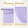 10x10ft Purple Tulle Backdrop Curtain with Lights String for Parites,