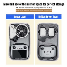 LICHIFIT Portable Storage Case for DJI FLIP Portable Handheld Suitcase Cross Body Shoulder Bag Storage Nylon Protective Case Travel Box