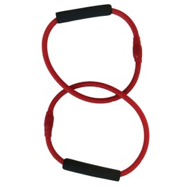 Life By Lexie Barre Red Double Tube Exercise Tubing Equipment for Pure Barre Workout & Pair of Sticky Socks