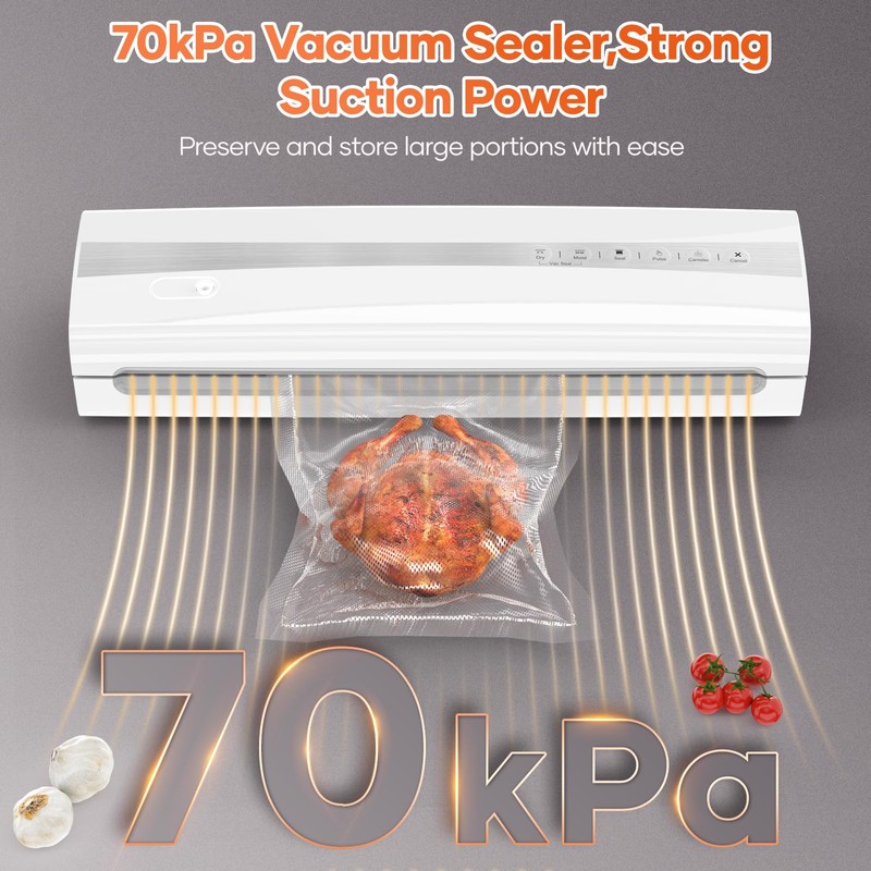 Powerful Vacuum Sealer Machine,Precision Vacuum Sealer Machine With Bag Cutter,Compact