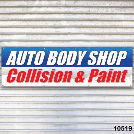 Unbranded Auto Body Shop Collision & Paint Auto Repair Tire Dealer Service Bay Garage - 144" x 48"