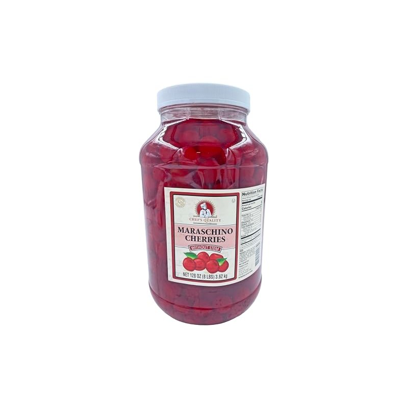 Chef's Quality: Maraschino Cherries No Stem 1 Gallon