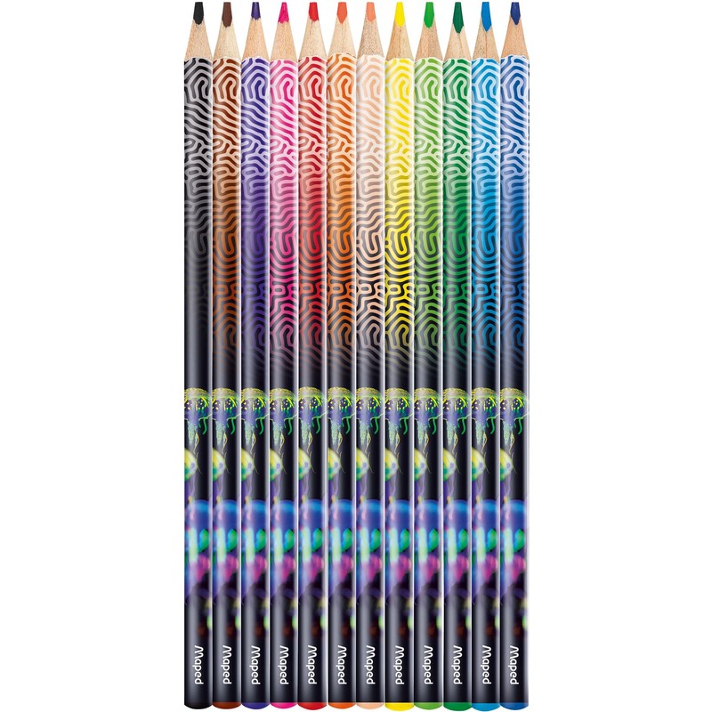 Maped - Ergonomic Triangular Colouring Pencils, Colouring Pencils Deepsee Paradise