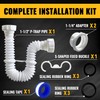 VIVIDA 1-1/2" Sink Drain Pipe Kit, Flexible Drain Pipe P