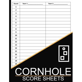 Cornhole Score Sheets: Cornhole Score Cards for Scorekeeping, Cornhole Scorebook, Cornhole Score Pad, Great Gift for Cornhole Players, Large Print 8.5 x 11 inches