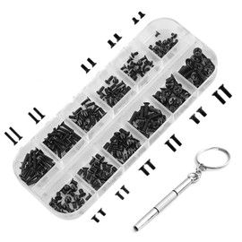 Pack of 240 PC Screws M2 M2.5 M3 High-Quality Computer Screws for Universal Laptop and PC Repair, PC Screws Assorted Set, Personal Computer Screws Standoffs, Black