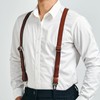 AGDHERSNVX Genuine Leather Suspenders for Men Heavy Duty Western Y