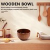 Ocnvlia 4 Pieces Wooden Handmade Bowl and Spoon for for