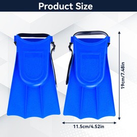 HERCHR 1 Pair Diving Flippers, Children PVC Snorkel Fins Swimming Training Fins Diving Short Flippers Pocket Fins for Snorkeling Swimming Youth Kids Snorkeling Fins for Travel (25-30 Yard)