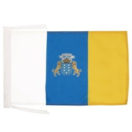AZ FLAG Canary Islands Flag 18'' x 12'' cords - Spanish region of Canarias SMALL flags 30 x 45cm - Banner 18x12 in