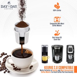 Day To Day Coffee Pods, Compatible with Keurig 2.0 Brewers, Box of 200 Count Donut Blend Medium Roast Single Serve Pods