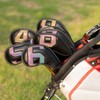 Craftsman Golf Magnetic Closure 10pcs/set Black Iron Headcover with Large