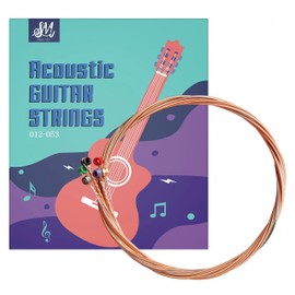 Gitarrensaiten Konzertgitarre-kupferbeschichtete Saite Premium Nylon-Saiten für Klassische-, Konzert-& Akustik-Gitarre - 6 Saiten Set inkl. 3 Plektren Stärke 12–53 (1-stück)