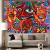 Sevenstars Psychedelic Arabesque Tapestry Mysterious Hippie Tapestry Abstract Retro Pattern
