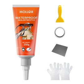 Mollor Concrete Crack Filler, Heavy-Duty Cement Crack Filler, Self Leveling Concrete Sealer for Driveway, Walkway, Patio, Waterproof Outdoor Caulking Glue, Grey, 8.8 Floz