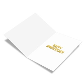 The Best Card Company - 1 Happy Anniversary Greeting Card - 1st Wedding Anniversary, Marriage Congrats Notecard with Envelope - Big Day 1 C7060MMAG