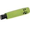 Doppler Mini Pocket Umbrella Open-Close Automatic Cats, lime, Cat Pattern,
