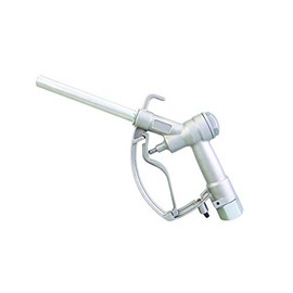 Groz 3/4-inch NPT Manual Fuel Nozzle with Swivel | for use with Manual & Electric Fuel Pumps | 15 GPM | Straight Spout | Diesel & Gasoline | Max Pressure 50 PSI | All Metal (45590)