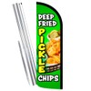 Vista Products Deep Fried Pickle Chips Premium Windless Feather Banner