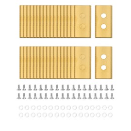 36Pcs Lawnmower Replacement Blades Fits for Mammotion Luba and Yuka All Series Robust Titanium Replacement Robotic Lawnmower Blades with Screws and Washers, Golden