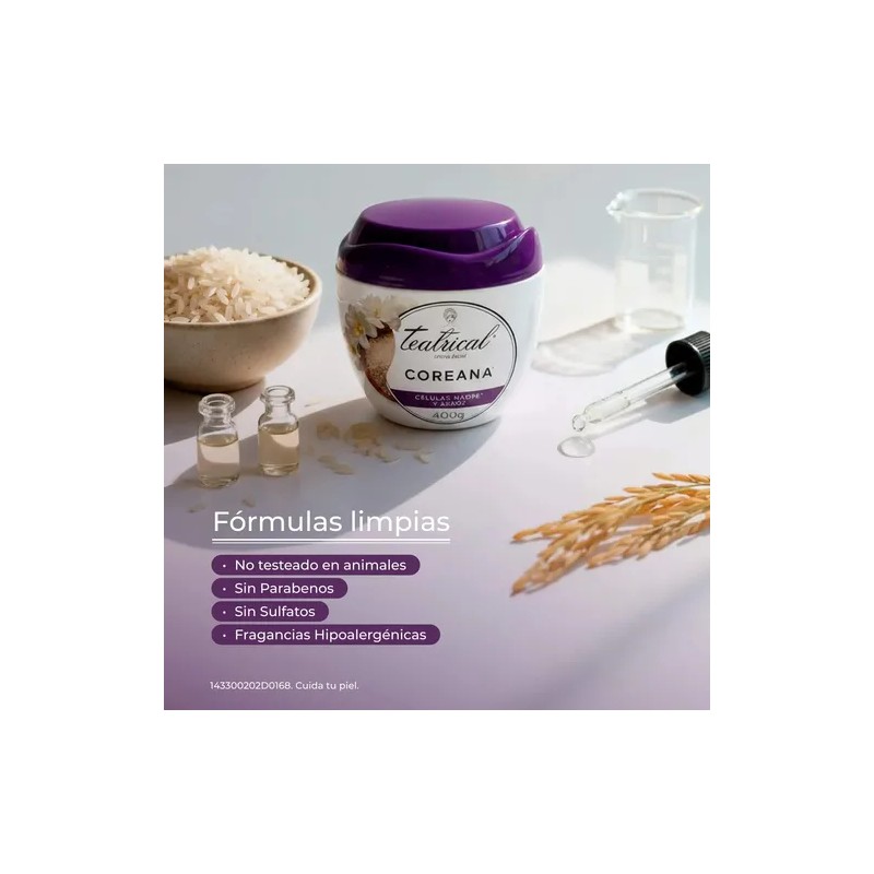 Crema Facial Efecto Piel Coreana 200g Teatrical