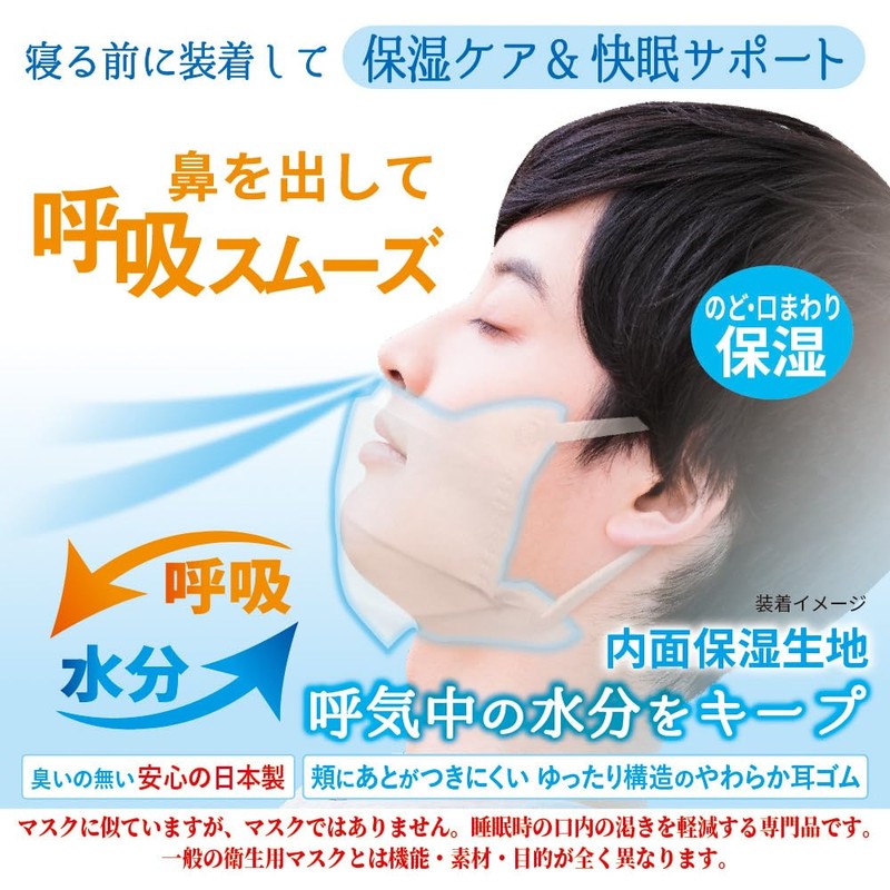 Dry Mouth Guard, White, 50 Sheets (Made in Japan)