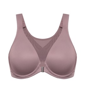 DELIMIRA Women's Front Closure Bras Posture Full Coverage Plus Size Underwire Unlined Back Support Plunge Seamless Bra B-H Cups Mochaccino 36C