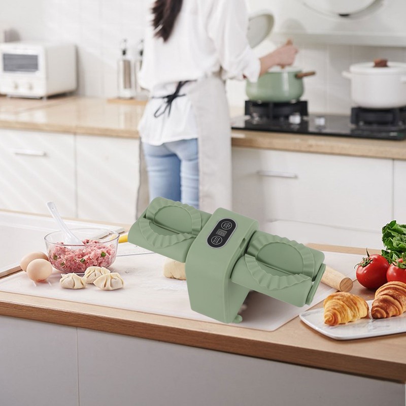 Double Head Automatic Dumpling Maker Mould Electric Dumpling Maker Machine