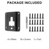 BIHEE Tie Down Anchors Plates 4 Pack Truck Bed Cargo