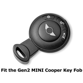 iJDMTOY Gold Aluminum Smart Key Fob Surrounding Ring Decoration Compatible with 2008-2014/2015 Gen2 Mini Cooper R55 R56 R57 R58 R59 & Gen1 R60 R61