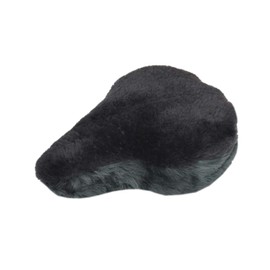 Reissner Lambskin Bicycle Saddle Cover Lambskin Combined with Faux Fur Wreath (FSB C)