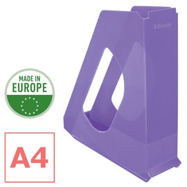 Esselte Magazine Folder, A4 Paper Tray for Documents, Catalogues and Brochures, Home/Office, Desk Organisation, Colour'Breeze Series, Lavender, 628456