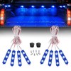 Nilight 8PCS Truck Pickup Bed Light 24LED Blue Cargo Rock