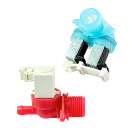 W11688994 & W11688995 Washer Cold and Hot Water Inlet Valve Set 1/2 in Threaded NPT Replacement for Whirlp Washing Machine Parts Replace W11486360 W11486361
