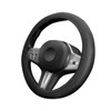 FALVFUN Elastic Stretch Car Steering Wheel Cover, 14.5-15" Leather Non-Slip