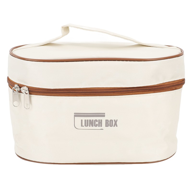 Bento Box Round Lunch Box Coffee Brown Stainless Steel Leakage