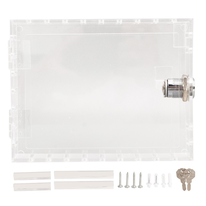 Thermostat Lock Box Transparent Acrylic Universal Clear Cover with 2