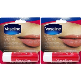 Vaseline Lip Therapy Stick with Petroleum Jelly - 2 Pack (Rosy Lips)