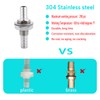1/4" Hose Barb Thru-Bulk Bulkhead Fitting,304 Stainless Steel Straight Hex