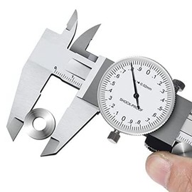 Haptufer 0-200Mm Metric Gauge Measuring Tool Dial Vernier Caliper Shock-Proof Vernier Caliper 0.02Mm (TGBK150-0-200MM)